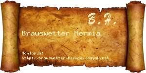 Brauswetter Hermia névjegykártya